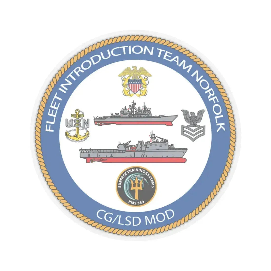 NAVSEA Fit Norfolk (U.S. Navy) STICKER Vinyl Kiss-Cut Decal 4 Inch Transparent - The Sticker Space