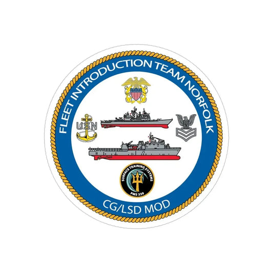 NAVSEA Fit Norfolk (U.S. Navy) Transparent STICKER Die-Cut Vinyl Decal 6 Inch Transparent - The Sticker Space