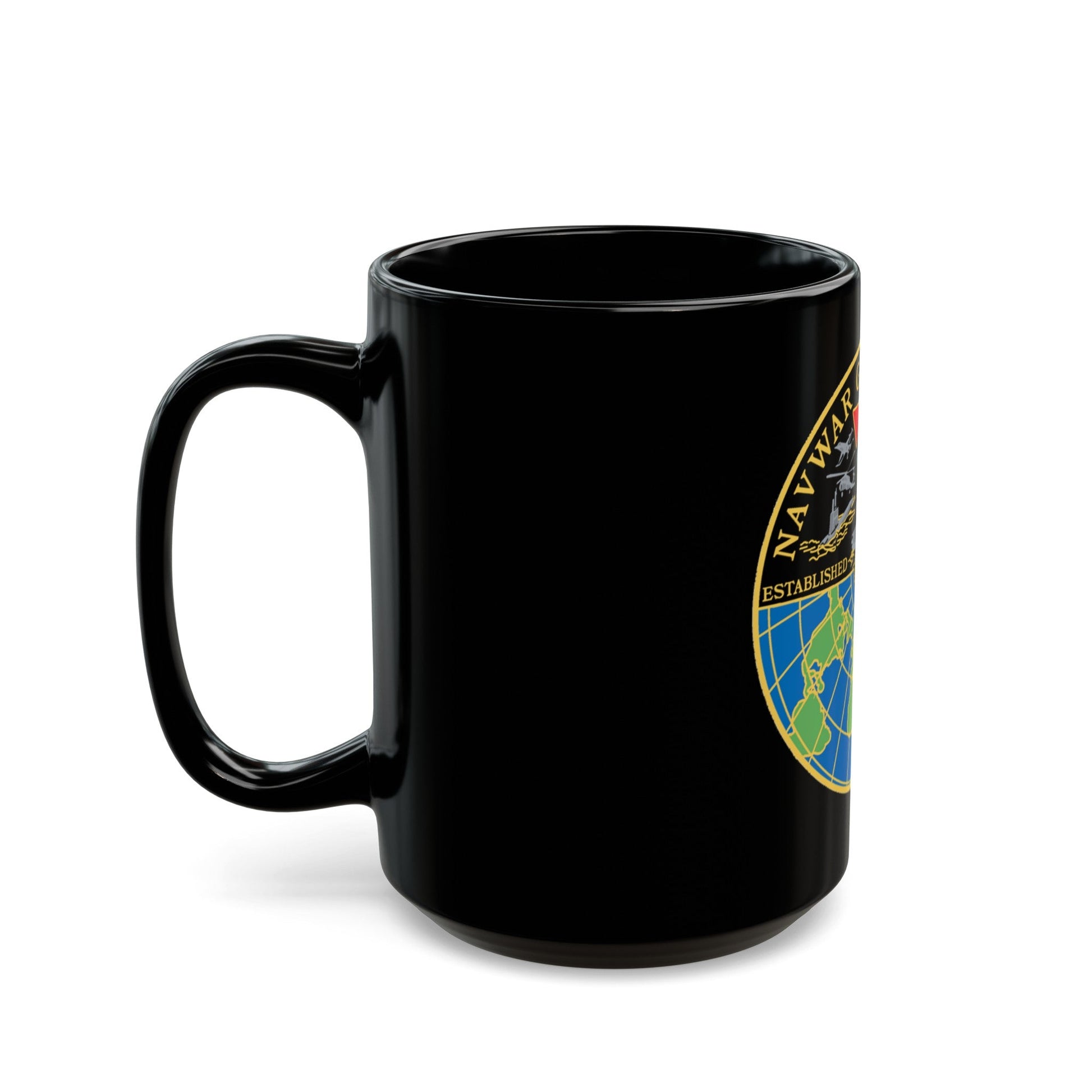 NAVWAR Goat Locker (U.S. Navy) Black Coffee Mug-The Sticker Space