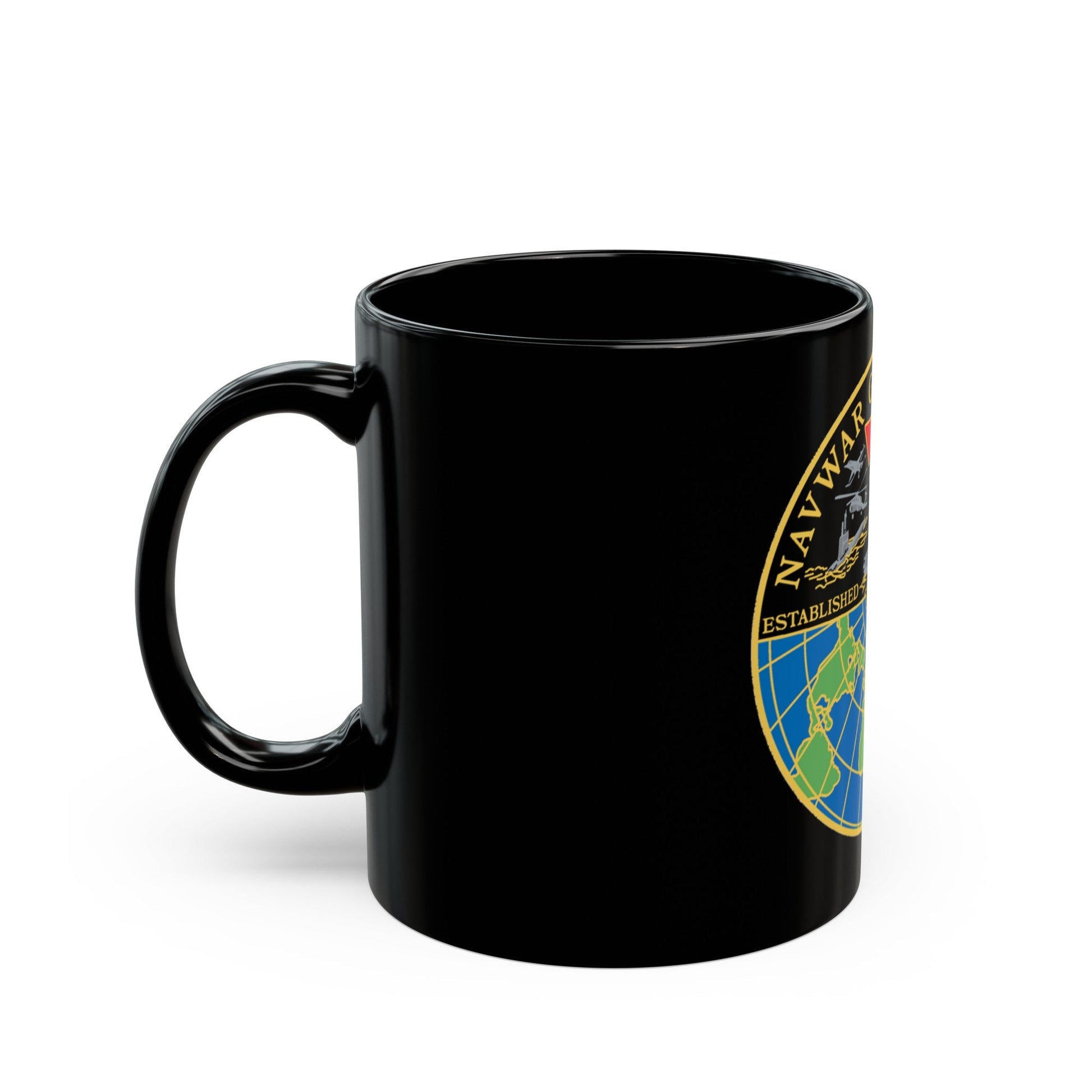 NAVWAR Goat Locker (U.S. Navy) Black Coffee Mug-The Sticker Space