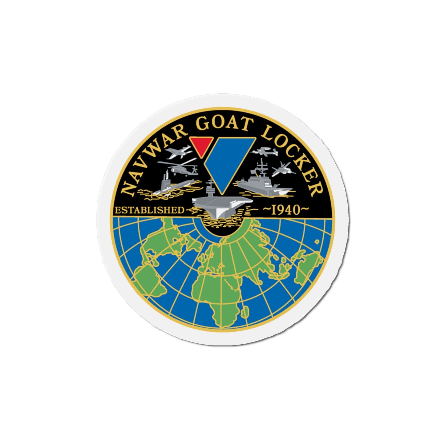 NAVWAR Goat Locker (U.S. Navy) Die-Cut Magnet-5" x 5"-The Sticker Space