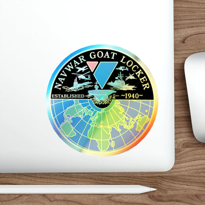 NAVWAR Goat Locker (U.S. Navy) Holographic STICKER Die-Cut Vinyl Decal-The Sticker Space