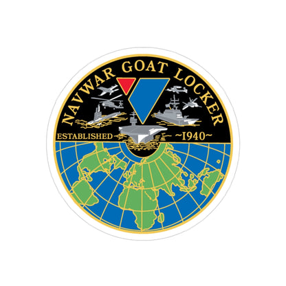 NAVWAR Goat Locker (U.S. Navy) Transparent STICKER Die-Cut Vinyl Decal-3 Inch-The Sticker Space