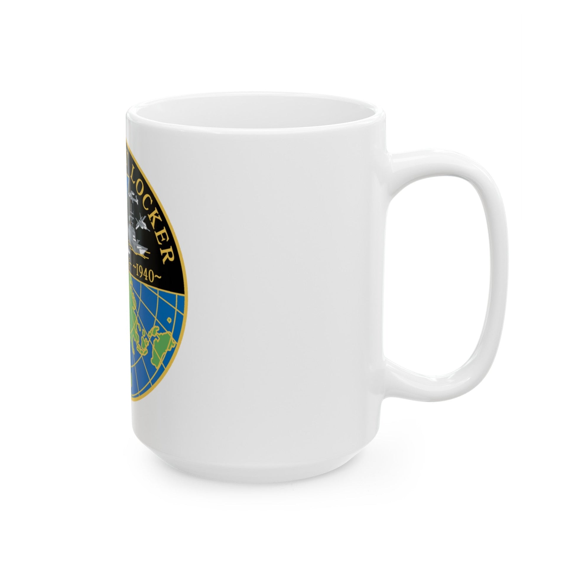 NAVWAR Goat Locker (U.S. Navy) White Coffee Mug-The Sticker Space