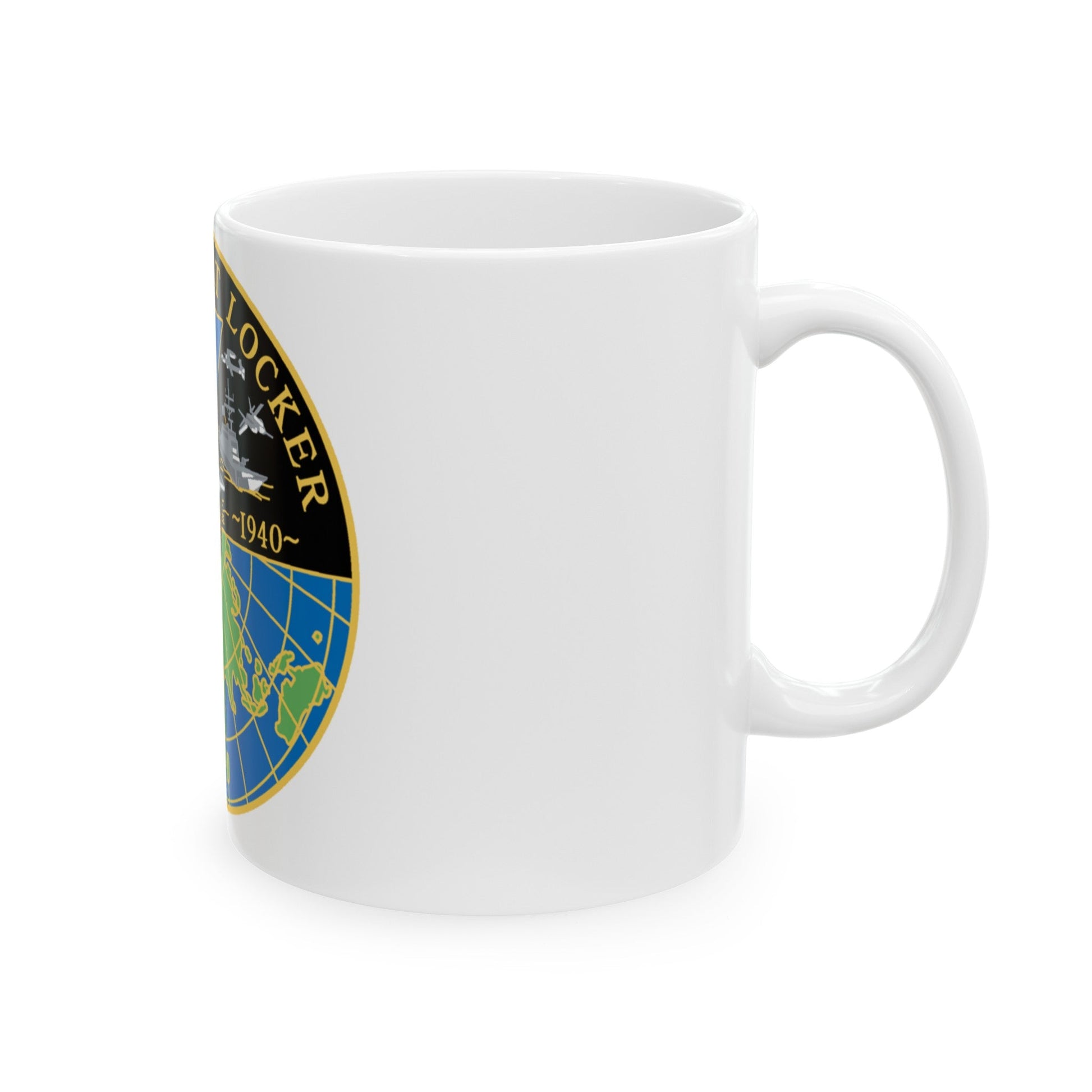 NAVWAR Goat Locker (U.S. Navy) White Coffee Mug-The Sticker Space