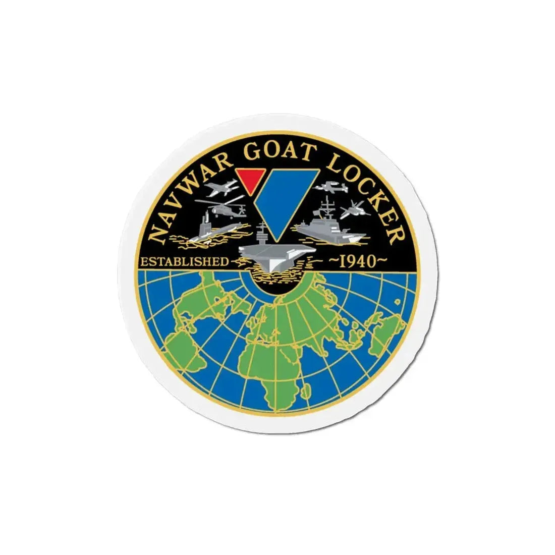 NAVWAR Goat Locker (U.S. Navy) Refrigerator Magnet 4 Inch - The Sticker Space