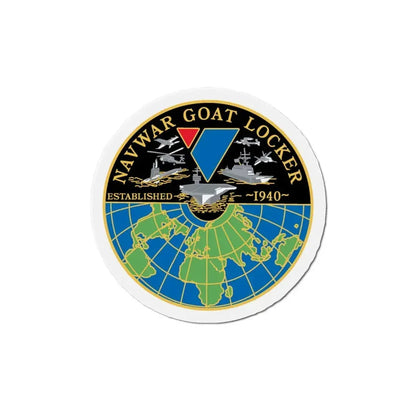 NAVWAR Goat Locker (U.S. Navy) Refrigerator Magnet 5 Inch - The Sticker Space