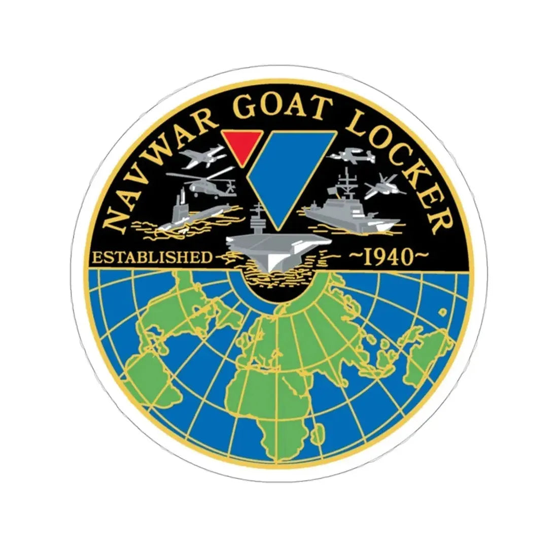 NAVWAR Goat Locker (U.S. Navy) STICKER Vinyl Die-Cut Decal 3 Inch - The Sticker Space