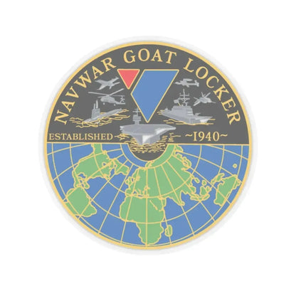NAVWAR Goat Locker (U.S. Navy) STICKER Vinyl Kiss-Cut Decal 2 Inch Transparent - The Sticker Space