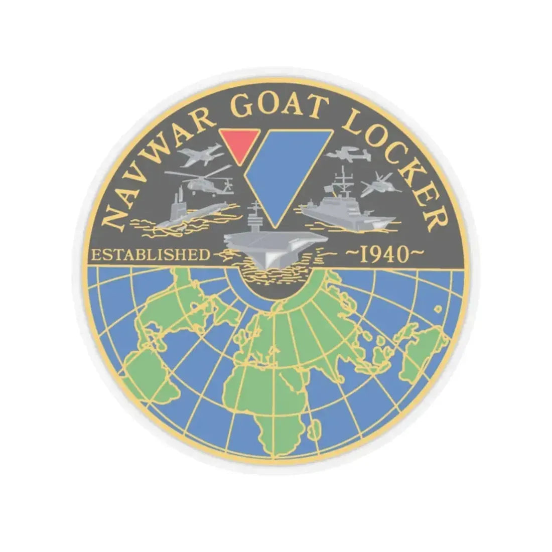 NAVWAR Goat Locker (U.S. Navy) STICKER Vinyl Kiss-Cut Decal 4 Inch Transparent - The Sticker Space