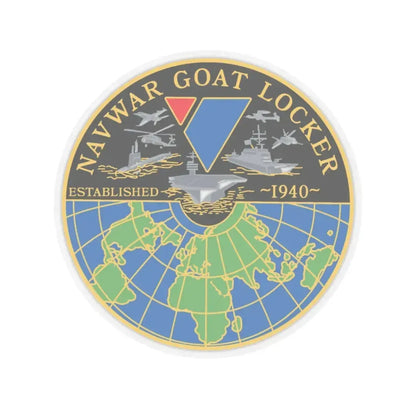 NAVWAR Goat Locker (U.S. Navy) STICKER Vinyl Kiss-Cut Decal 4 Inch Transparent - The Sticker Space