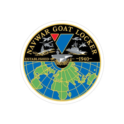 NAVWAR Goat Locker (U.S. Navy) Transparent STICKER Die-Cut Vinyl Decal - The Sticker Space