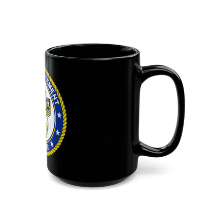 Navy Advancement Center NAC (U.S. Navy) Black Coffee Mug-The Sticker Space