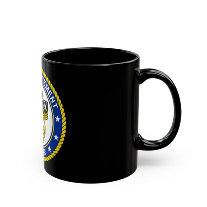 Navy Advancement Center NAC (U.S. Navy) Black Coffee Mug-The Sticker Space