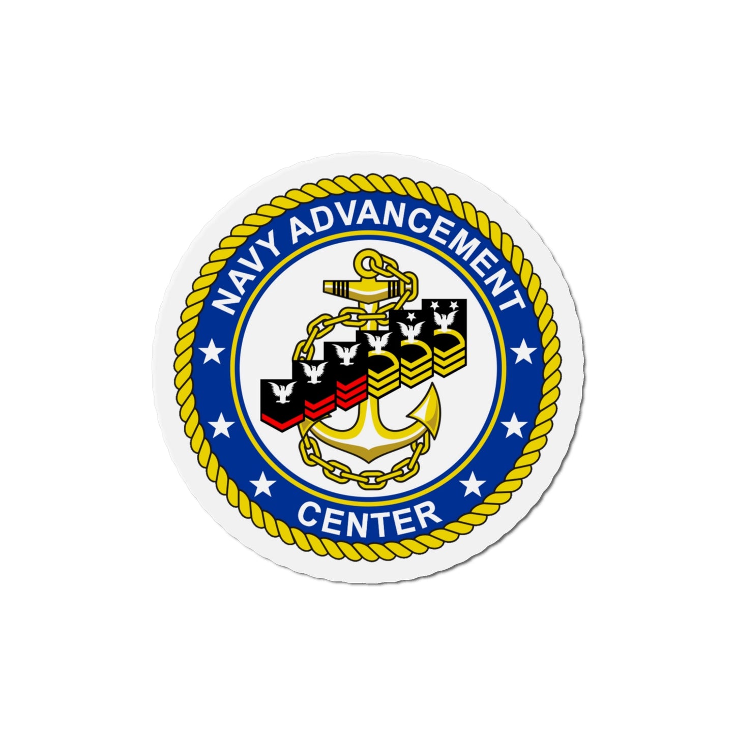 Navy Advancement Center NAC (U.S. Navy) Die-Cut Magnet-5" x 5"-The Sticker Space