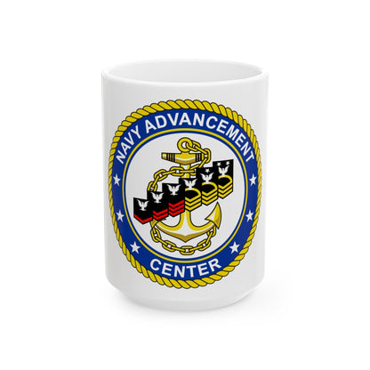 Navy Advancement Center NAC (U.S. Navy) White Coffee Mug-15oz-The Sticker Space