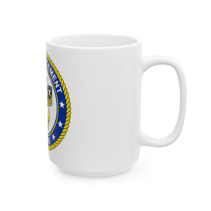 Navy Advancement Center NAC (U.S. Navy) White Coffee Mug-The Sticker Space