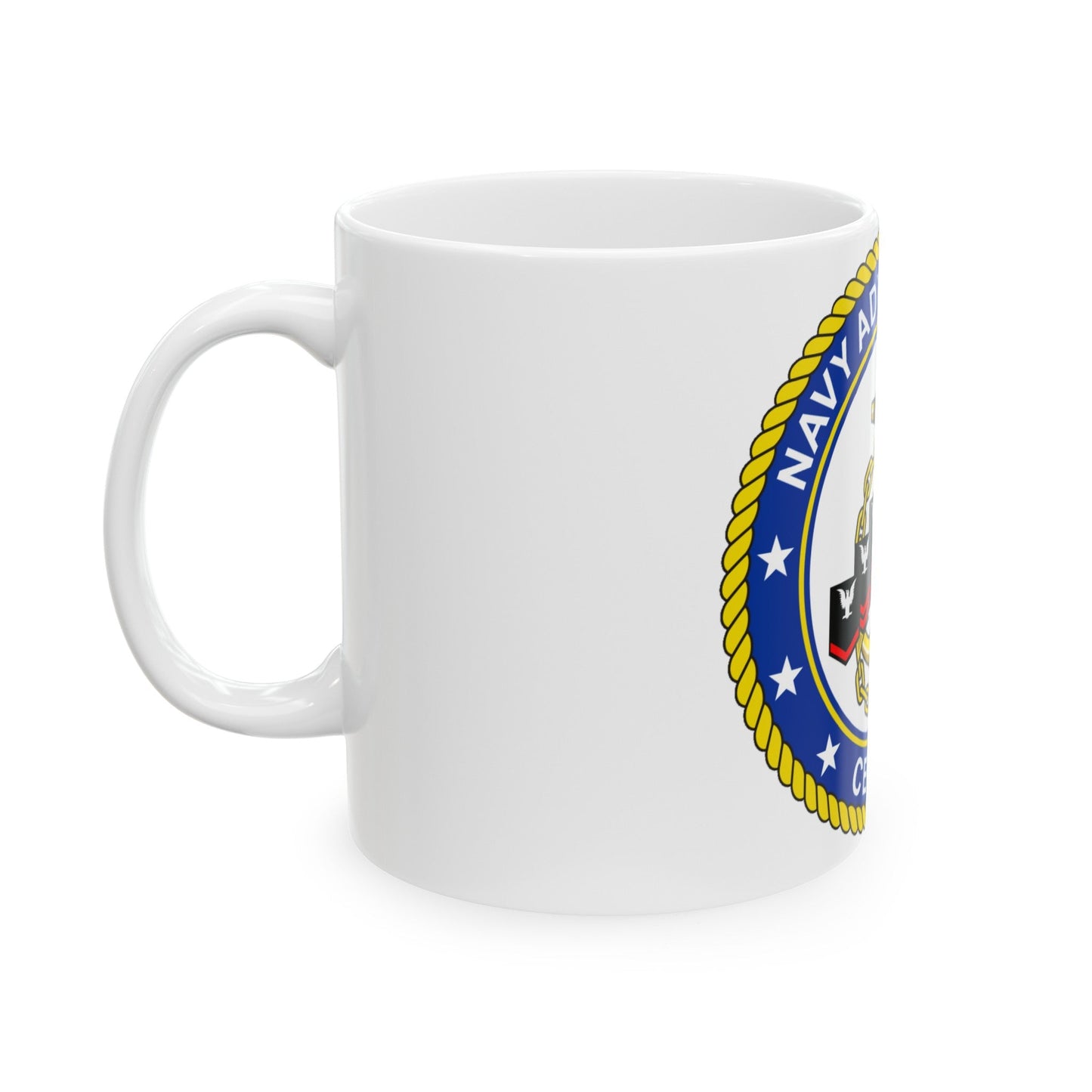 Navy Advancement Center NAC (U.S. Navy) White Coffee Mug-The Sticker Space