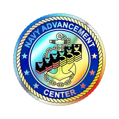 Navy Advancement Center NAC (U.S. Navy) Holographic STICKER Die-Cut Vinyl Decal 6 Inch Holographic - The Sticker Space