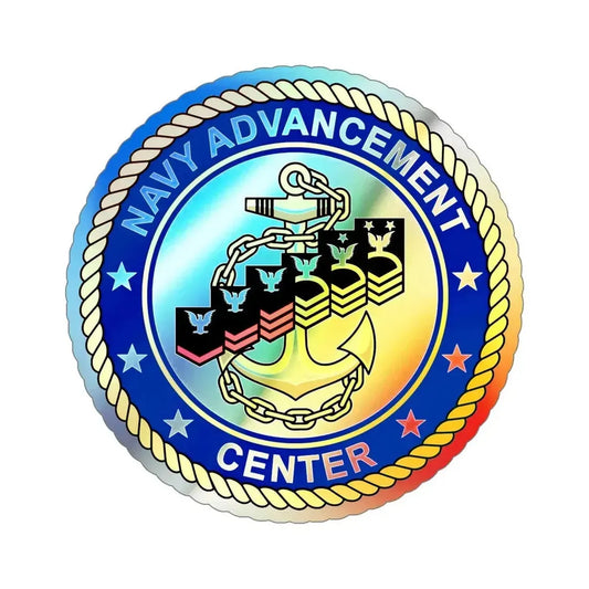Navy Advancement Center NAC (U.S. Navy) Holographic STICKER Die-Cut Vinyl Decal 6 Inch Holographic - The Sticker Space