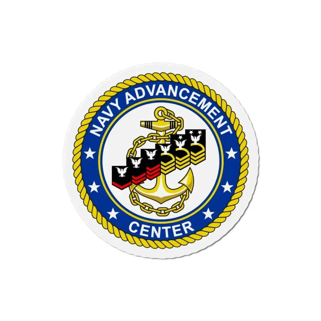 Navy Advancement Center NAC (U.S. Navy) Refrigerator Magnet 3 Inch - The Sticker Space