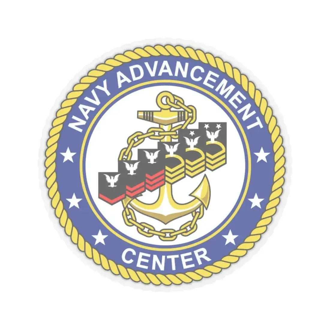 Navy Advancement Center NAC (U.S. Navy) STICKER Vinyl Kiss-Cut Decal 4 Inch Transparent - The Sticker Space