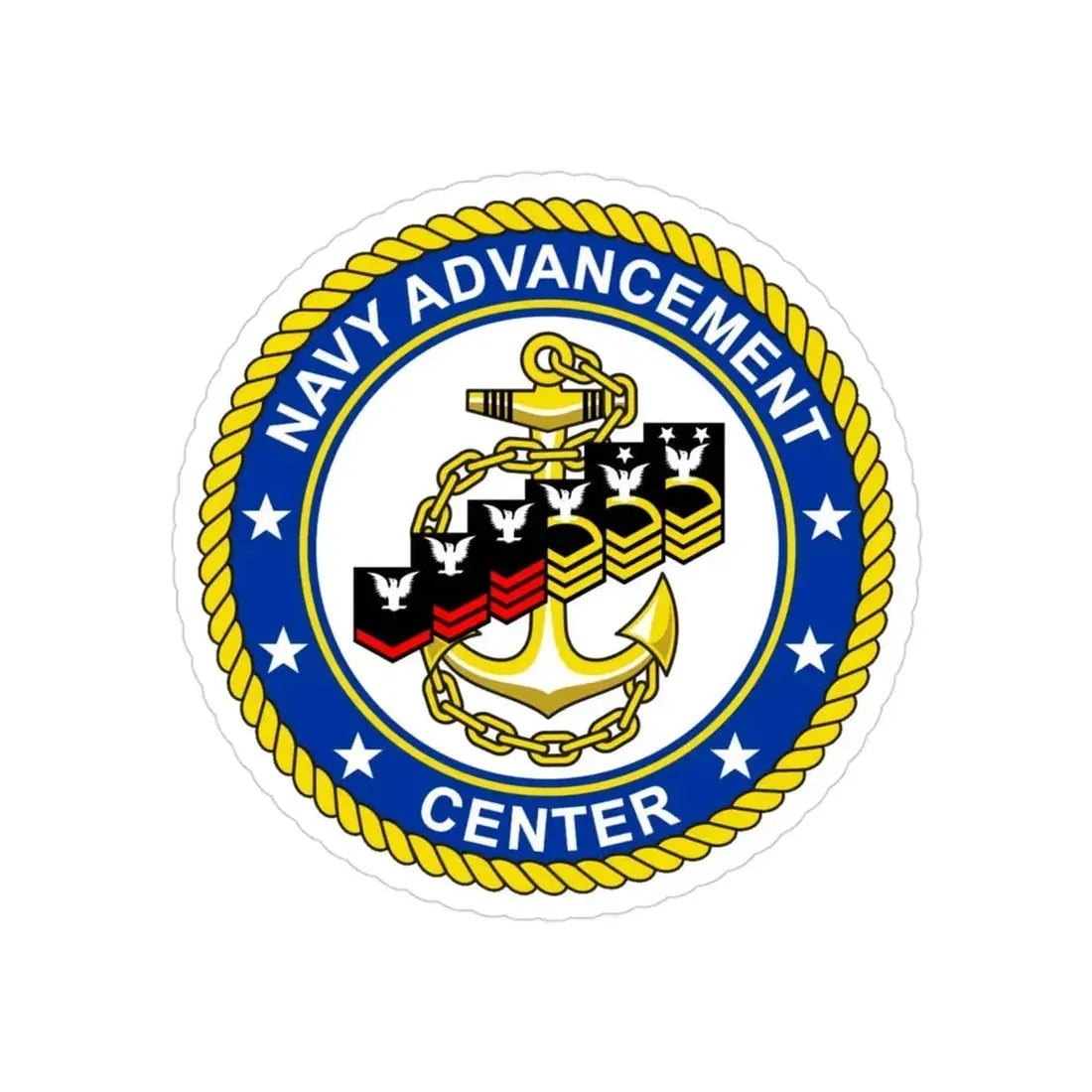 Navy Advancement Center NAC (U.S. Navy) Transparent STICKER Die-Cut Vinyl Decal 3 Inch Transparent - The Sticker Space