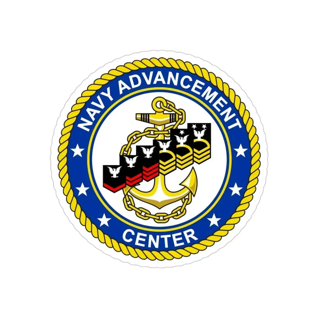 Navy Advancement Center NAC (U.S. Navy) Transparent STICKER Die-Cut Vinyl Decal 5 Inch Transparent - The Sticker Space