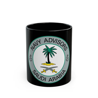 Navy Advisors Saudi Arabia (U.S. Navy) Black Coffee Mug-11oz-The Sticker Space