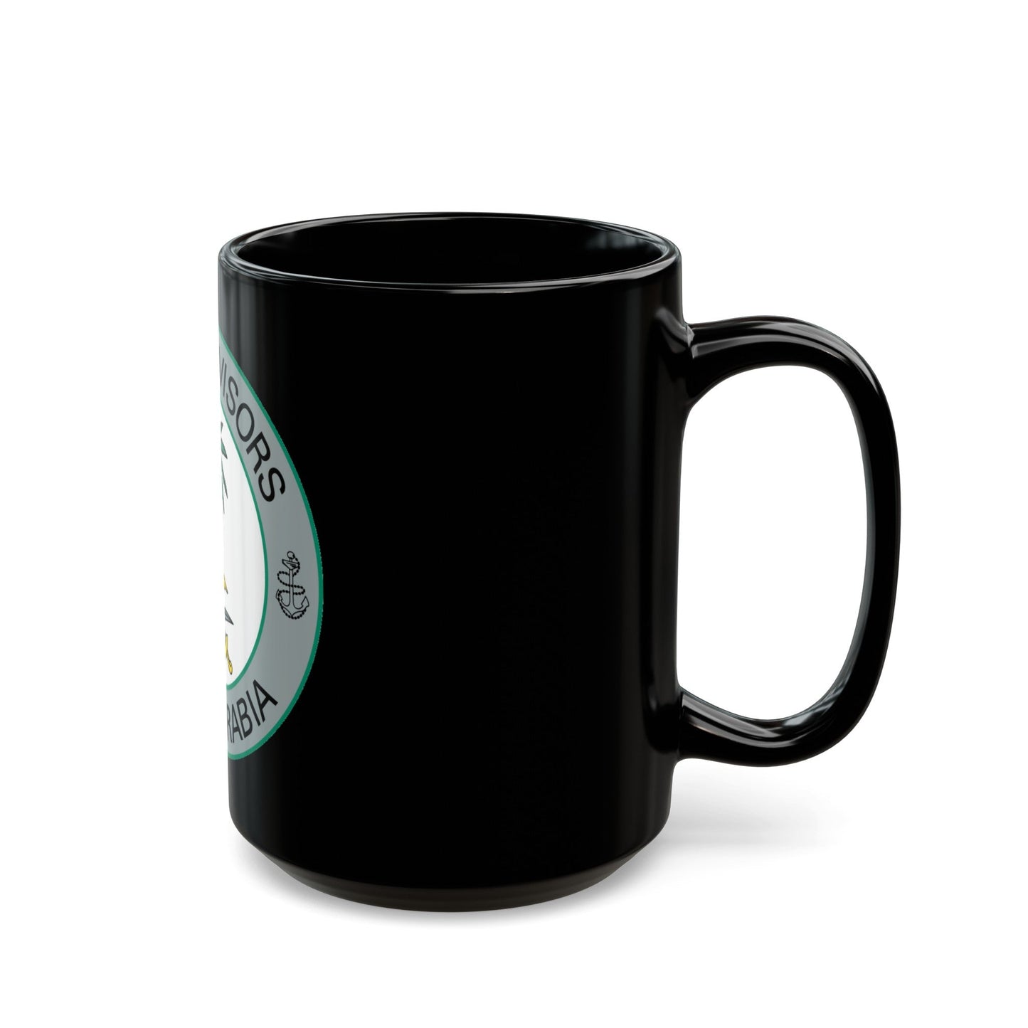 Navy Advisors Saudi Arabia (U.S. Navy) Black Coffee Mug-The Sticker Space