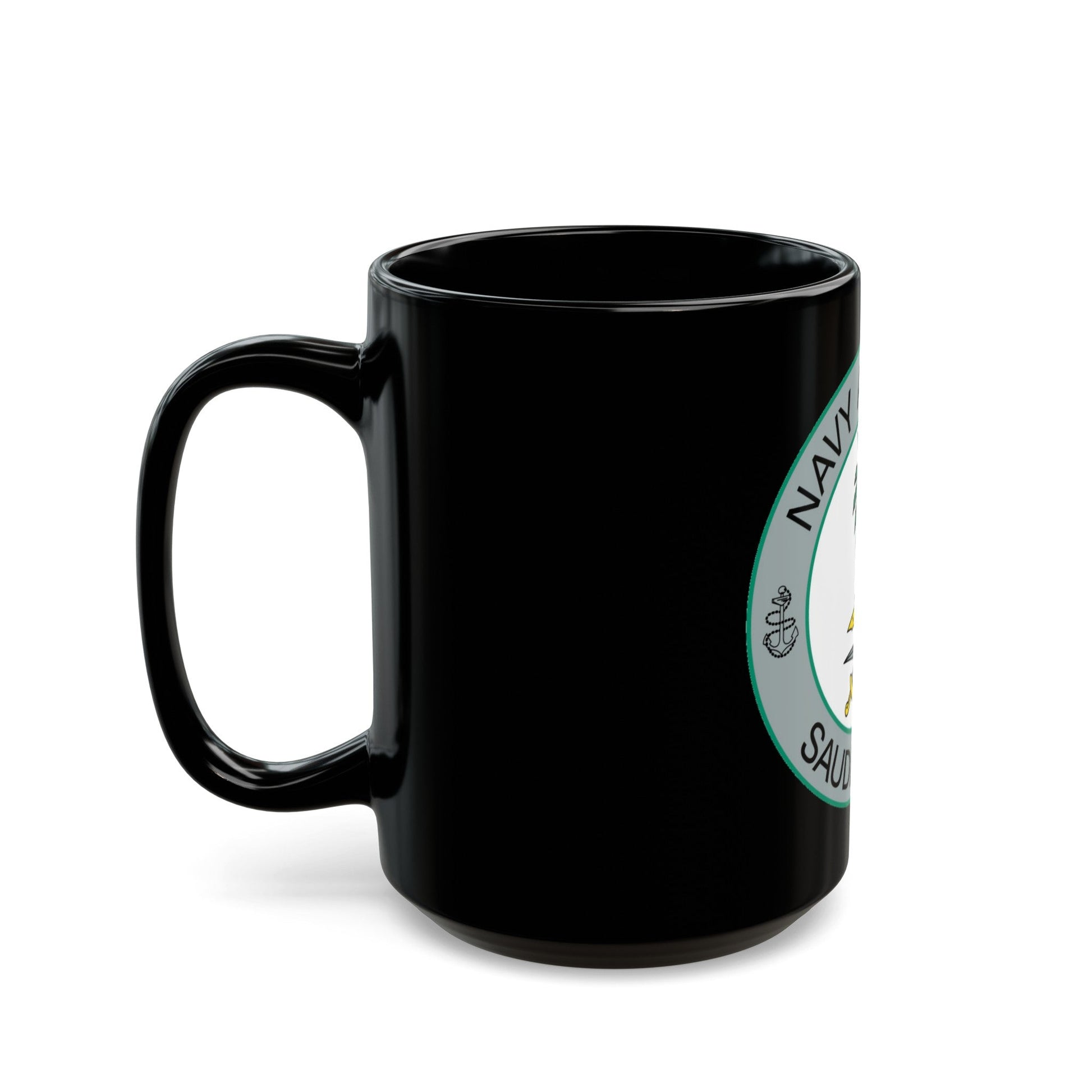 Navy Advisors Saudi Arabia (U.S. Navy) Black Coffee Mug-The Sticker Space