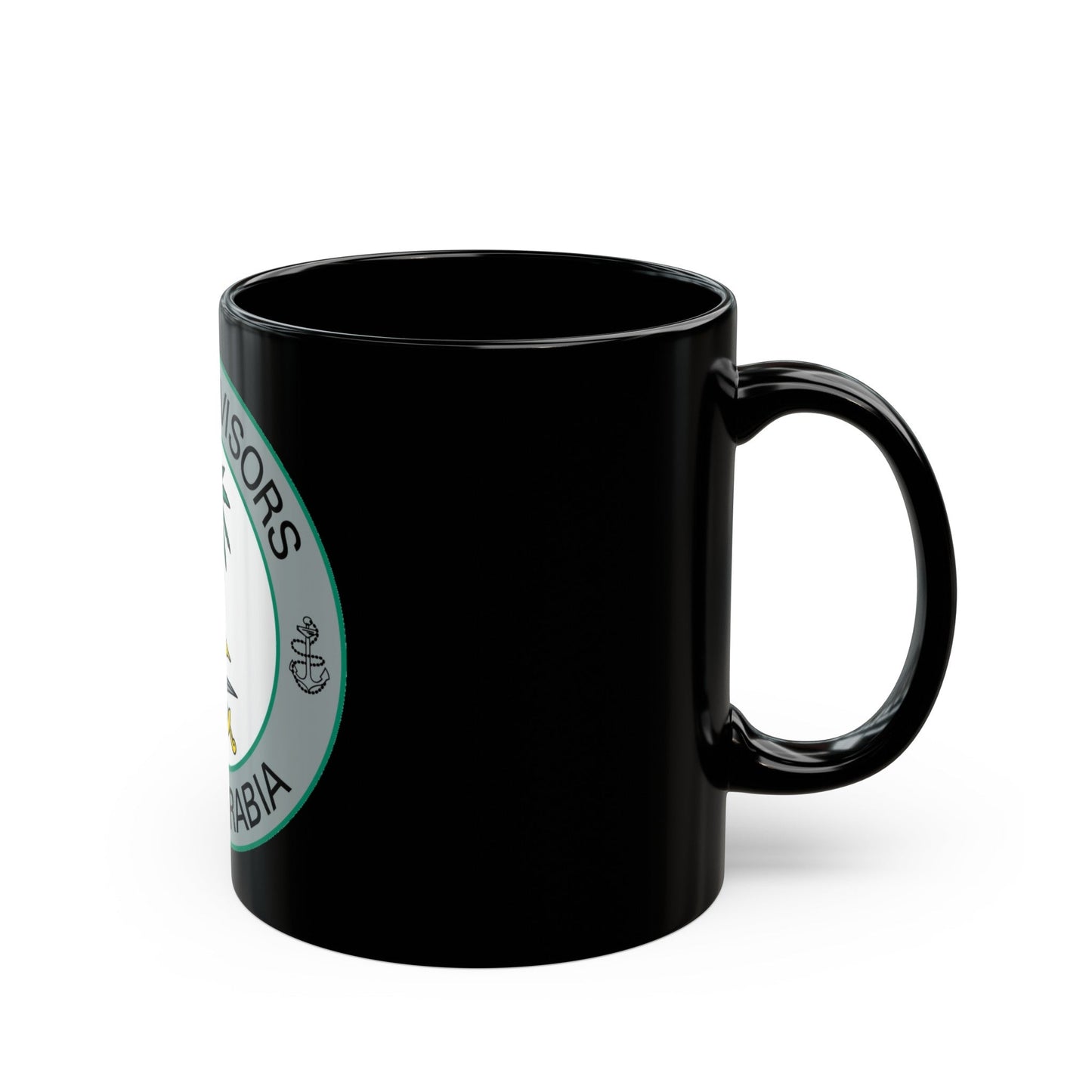 Navy Advisors Saudi Arabia (U.S. Navy) Black Coffee Mug-The Sticker Space