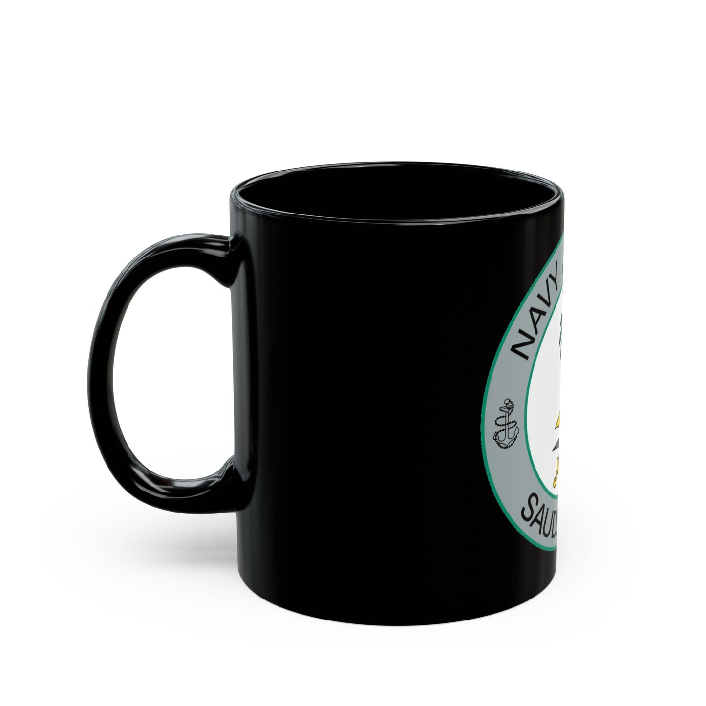 Navy Advisors Saudi Arabia (U.S. Navy) Black Coffee Mug-The Sticker Space