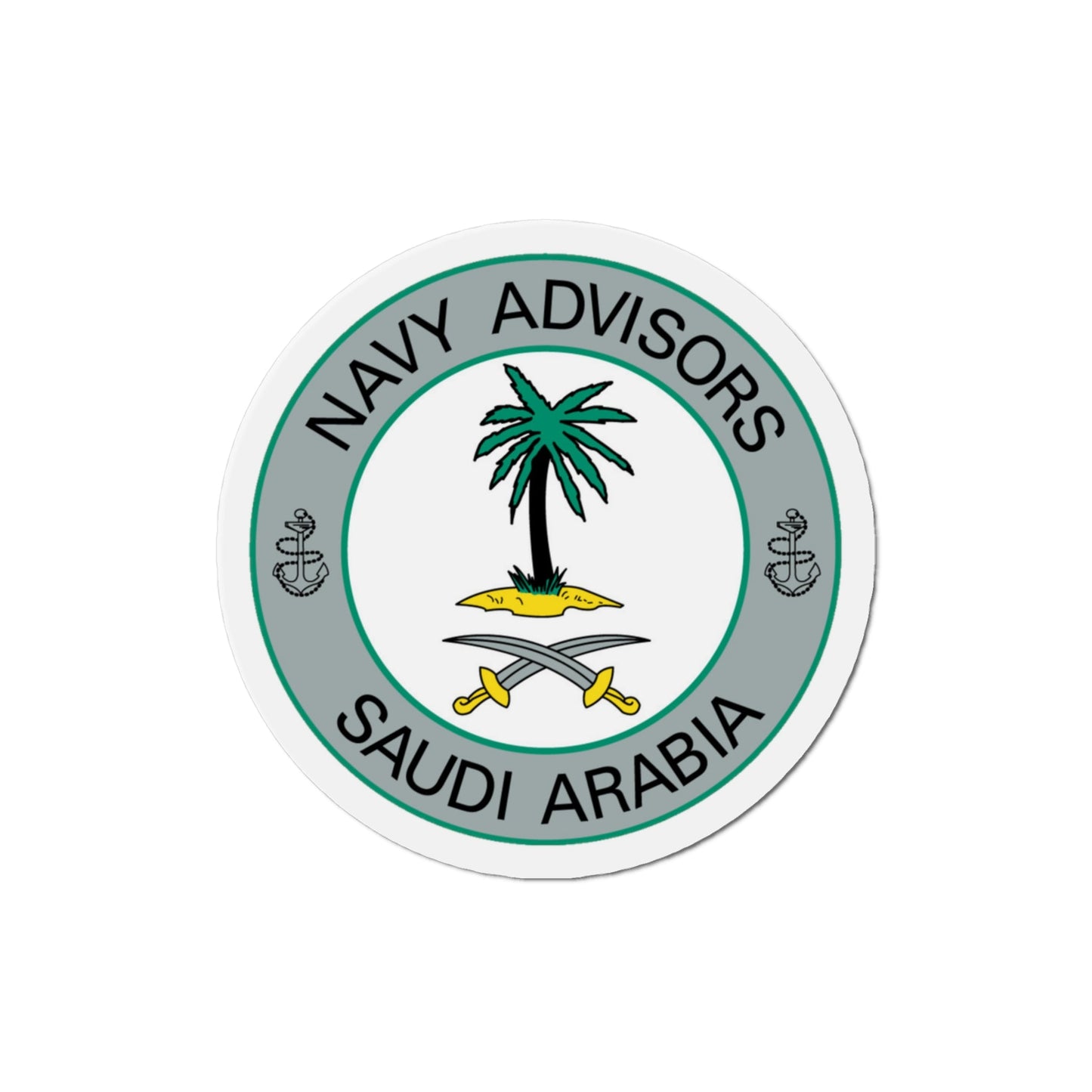 Navy Advisors Saudi Arabia (U.S. Navy) Die-Cut Magnet-3" x 3"-The Sticker Space