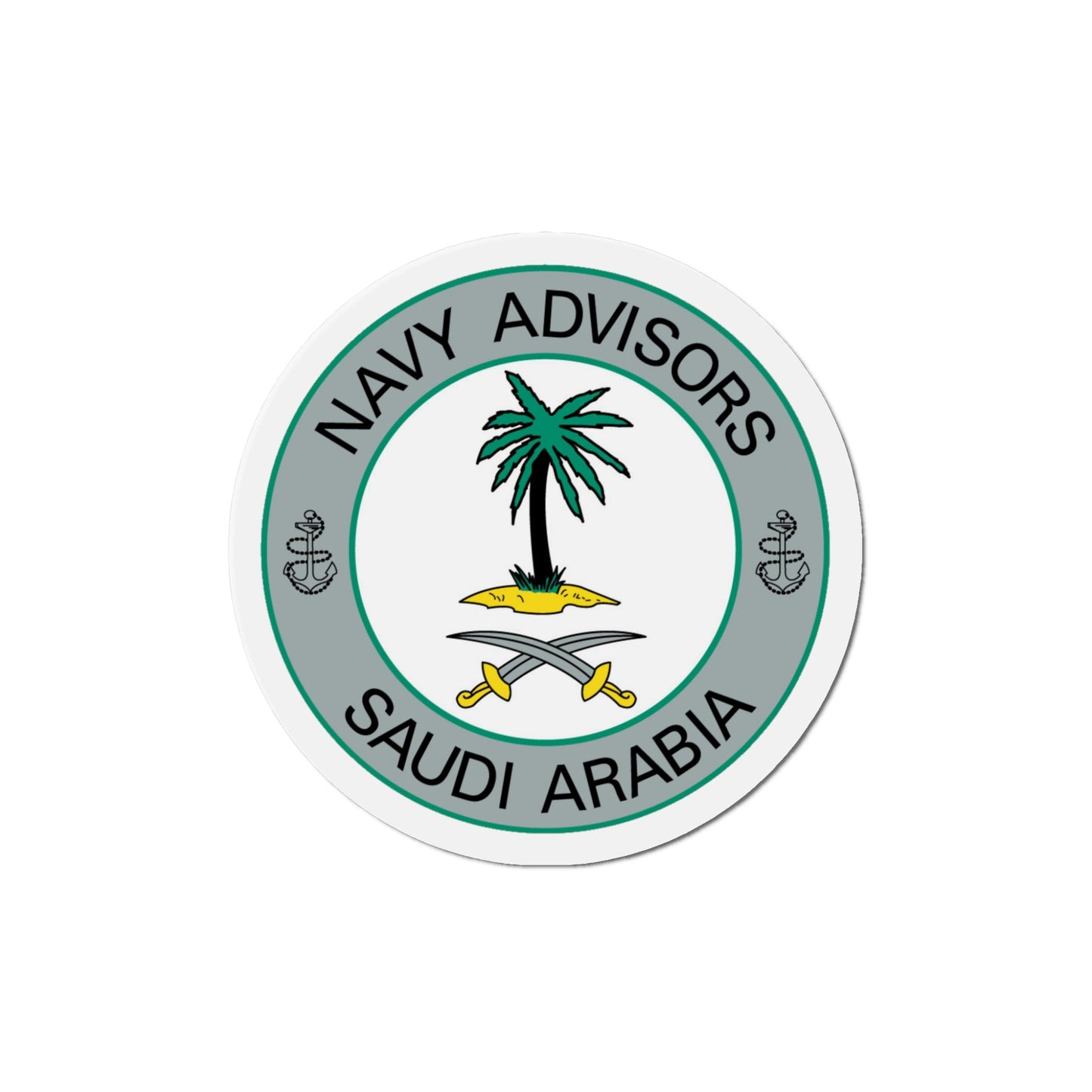 Navy Advisors Saudi Arabia (U.S. Navy) Die-Cut Magnet-5" x 5"-The Sticker Space