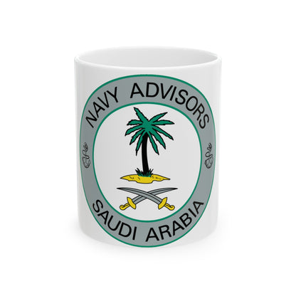 Navy Advisors Saudi Arabia (U.S. Navy) White Coffee Mug-11oz-The Sticker Space