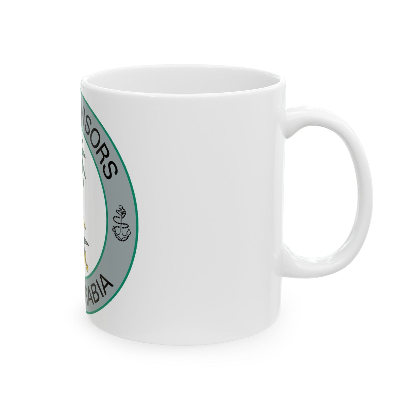 Navy Advisors Saudi Arabia (U.S. Navy) White Coffee Mug-The Sticker Space