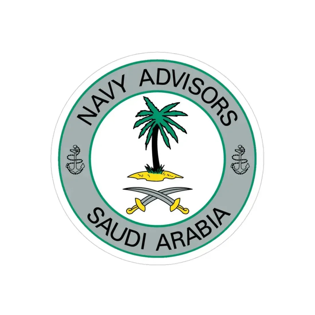 Navy Advisors Saudi Arabia (U.S. Navy) Transparent STICKER Die-Cut Vinyl Decal 3 Inch Transparent - The Sticker Space