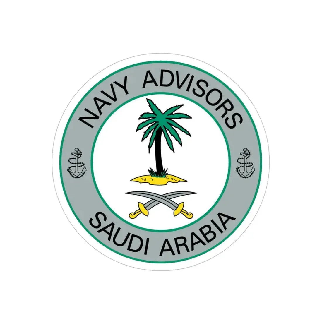 Navy Advisors Saudi Arabia (U.S. Navy) Transparent STICKER Die-Cut Vinyl Decal 4 Inch Transparent - The Sticker Space