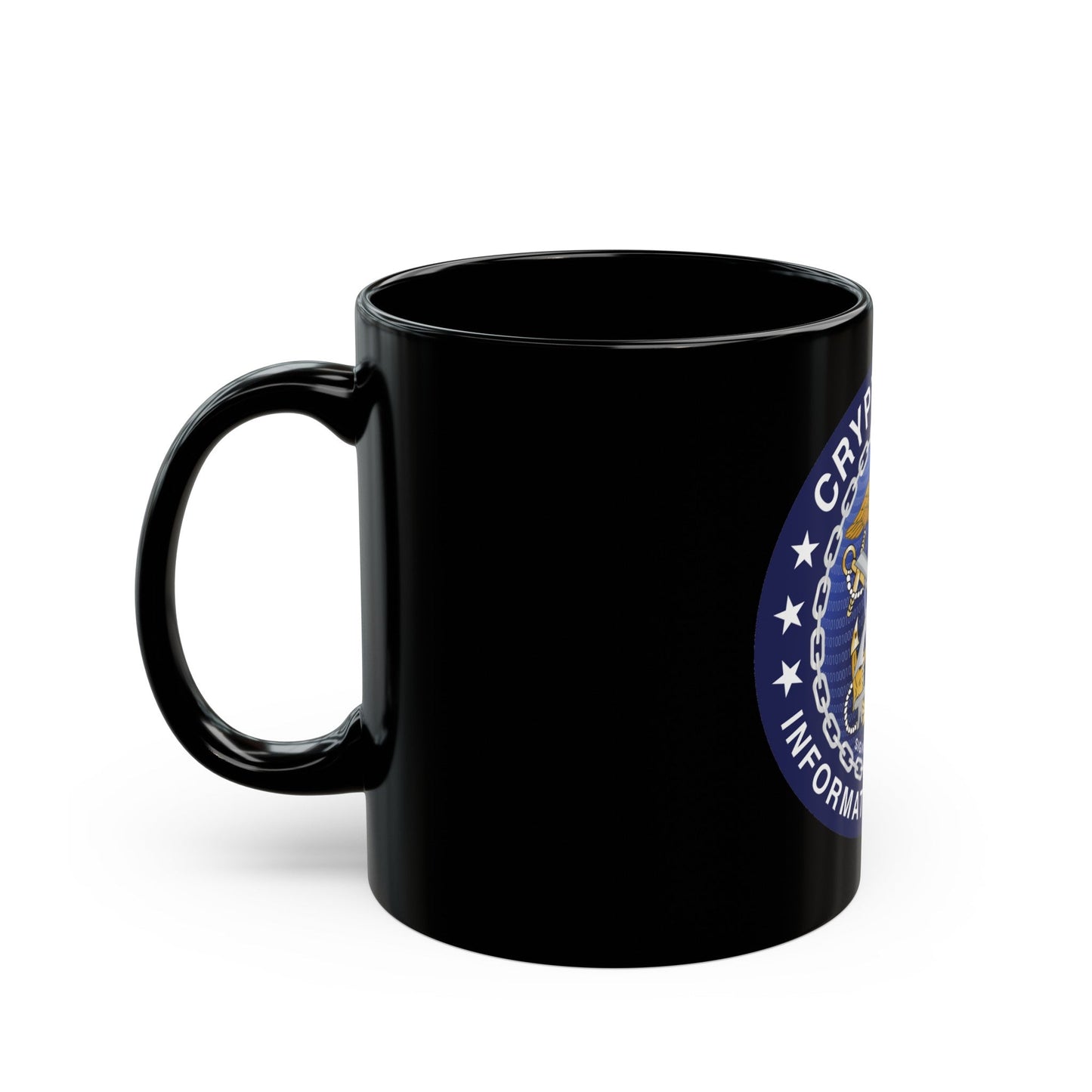 Navy cryptologic community (U.S. Navy) Black Coffee Mug-The Sticker Space