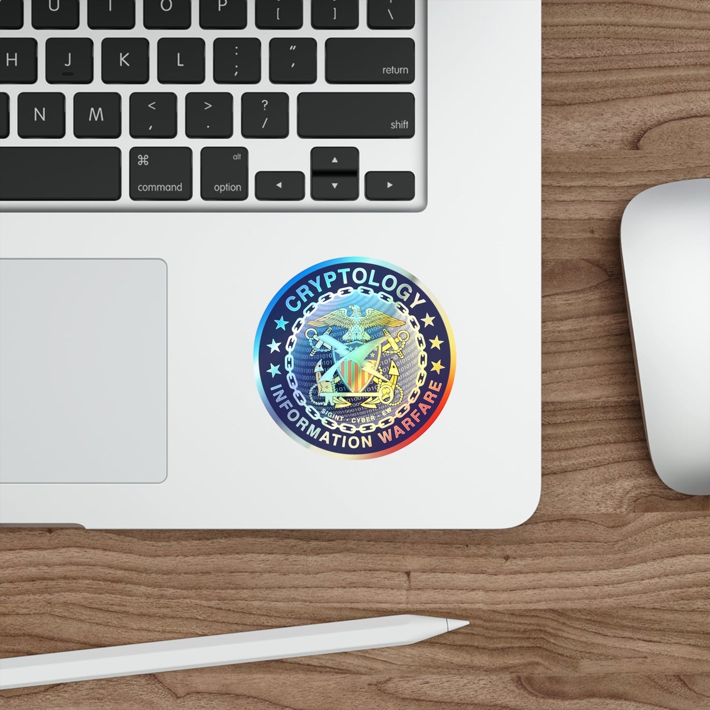 Navy Cryptologic Community (U.S. Navy) Holographic STICKER Die-Cut Vinyl Decal-The Sticker Space