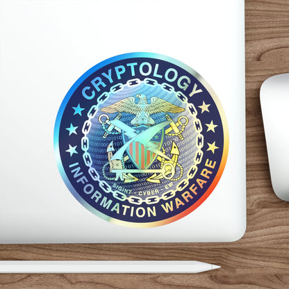 Navy Cryptologic Community (U.S. Navy) Holographic STICKER Die-Cut Vinyl Decal-The Sticker Space