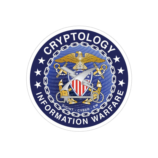 Navy Cryptologic Community (U.S. Navy) Transparent STICKER Die-Cut Vinyl Decal-6 Inch-The Sticker Space