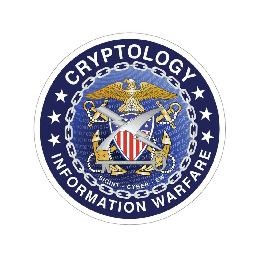 Navy cryptologic community (U.S. Navy) STICKER Vinyl Die-Cut Decal - The Sticker Space