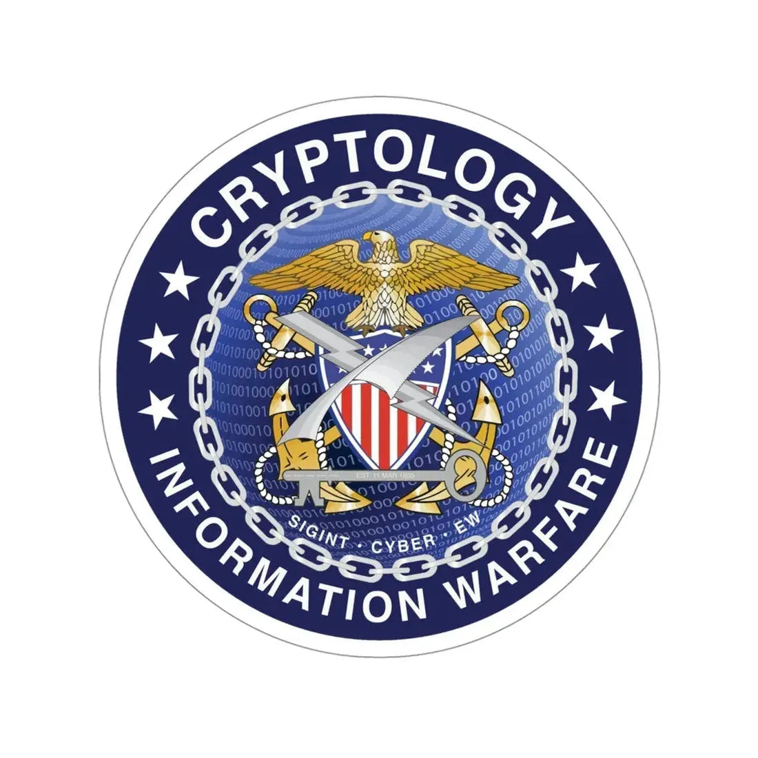 Navy cryptologic community (U.S. Navy) STICKER Vinyl Die-Cut Decal - The Sticker Space