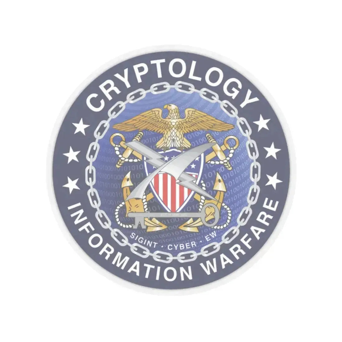 Navy cryptologic community (U.S. Navy) STICKER Vinyl Kiss-Cut Decal 2 Inch Transparent - The Sticker Space