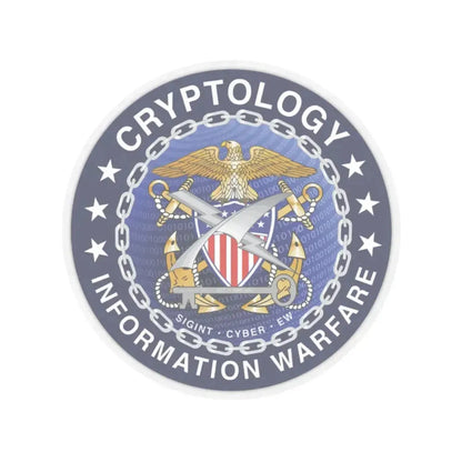 Navy cryptologic community (U.S. Navy) STICKER Vinyl Kiss-Cut Decal 2 Inch Transparent - The Sticker Space