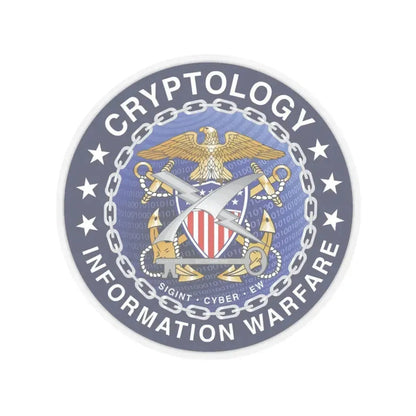 Navy cryptologic community (U.S. Navy) STICKER Vinyl Kiss-Cut Decal 3 Inch Transparent - The Sticker Space