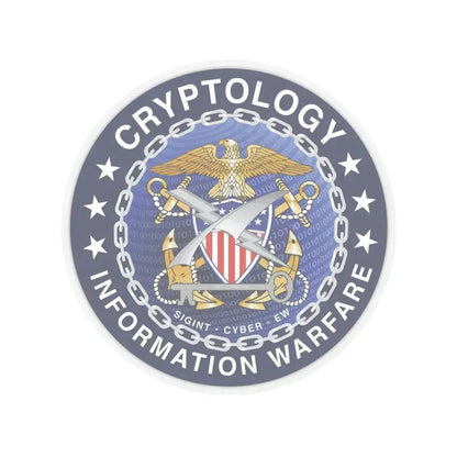 Navy cryptologic community (U.S. Navy) STICKER Vinyl Kiss-Cut Decal 4 Inch Transparent - The Sticker Space