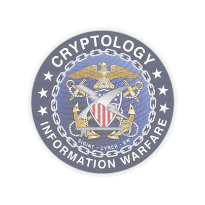 Navy cryptologic community (U.S. Navy) STICKER Vinyl Kiss-Cut Decal 6 Inch Transparent - The Sticker Space